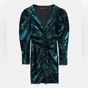 Zara | Dresses | Zara Sequin Mini Dress S | Poshmark